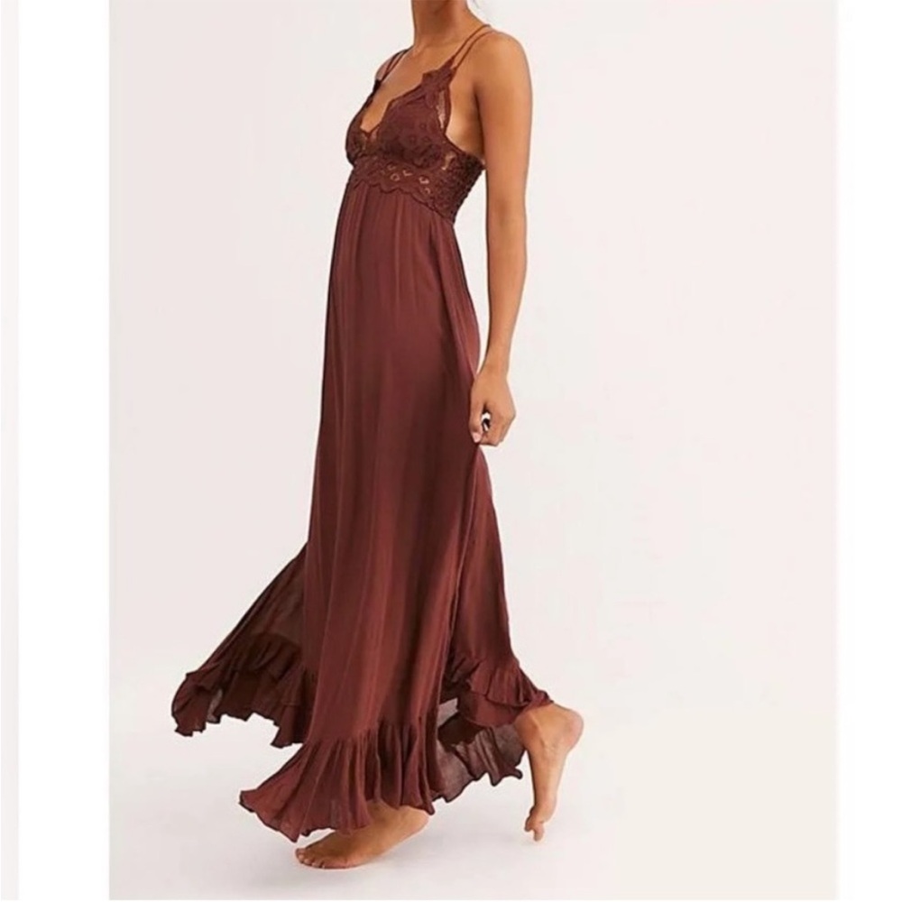 Free People Adelle Maxi Dress Army Green